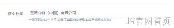 首页标题设置